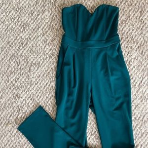 Express Forest Green Jumpsuit